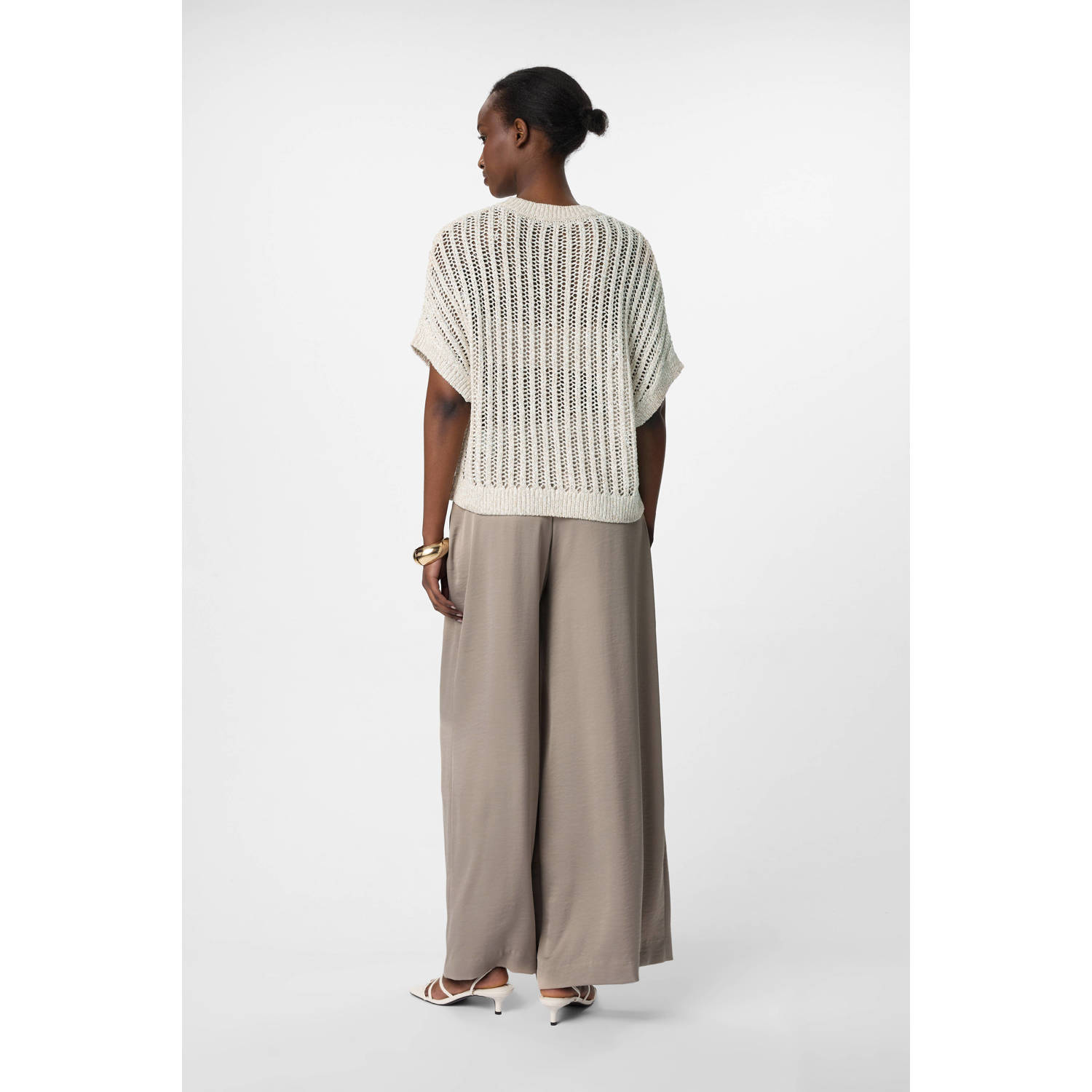comma straight regular waist broek bruin
