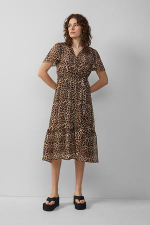 wikkel-/overslagjurk zwart