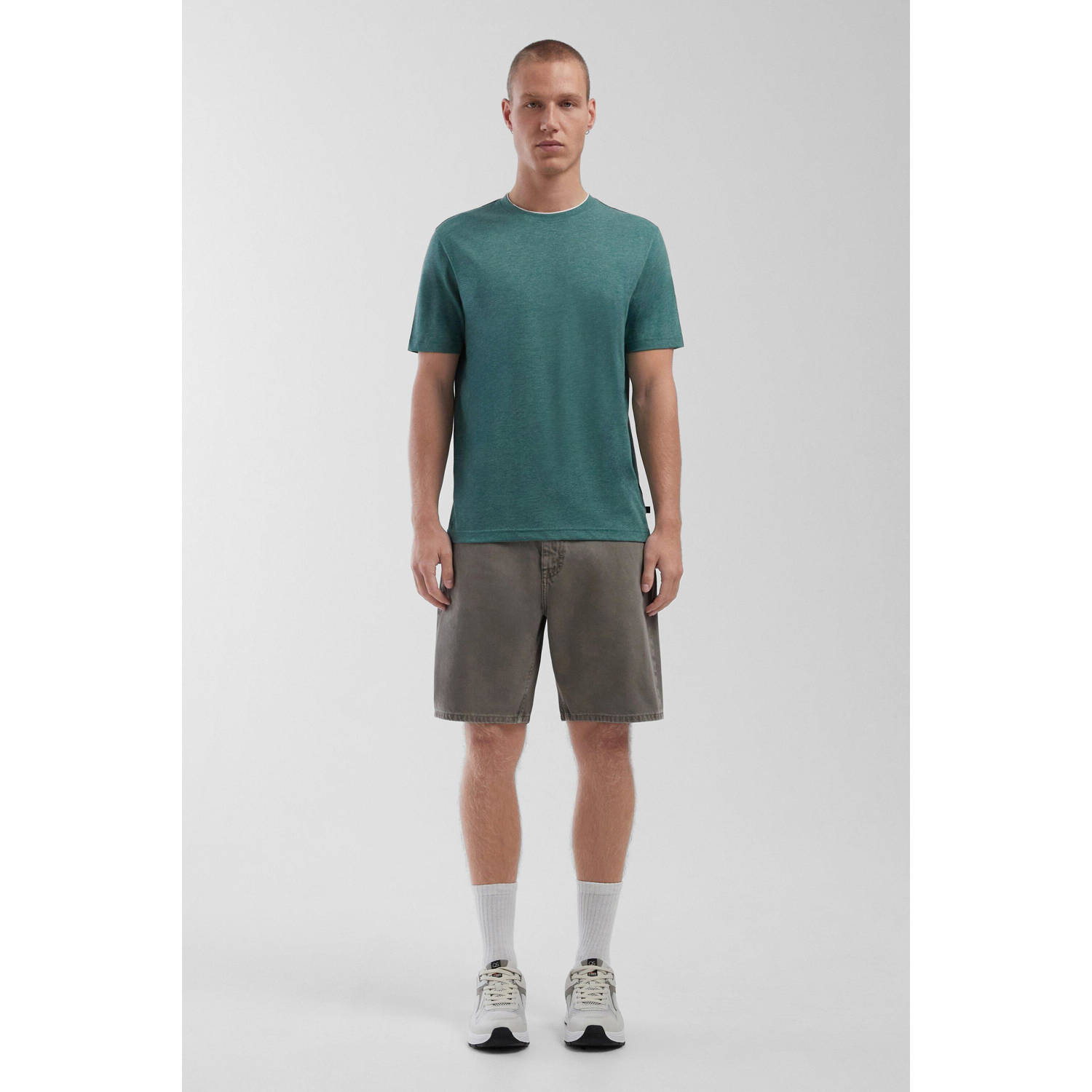 Q S by s.Oliver T-shirt donkergroen