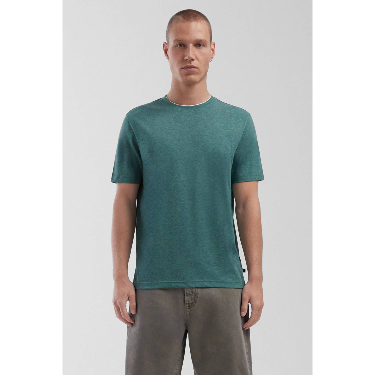 Q S by s.Oliver T-shirt donkergroen