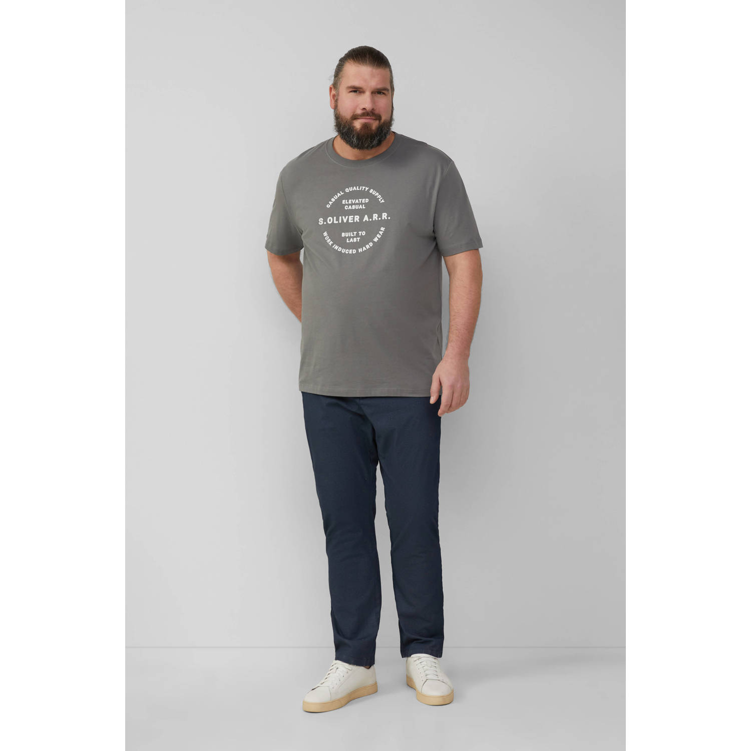 s.Oliver Big Size T-shirt grijs