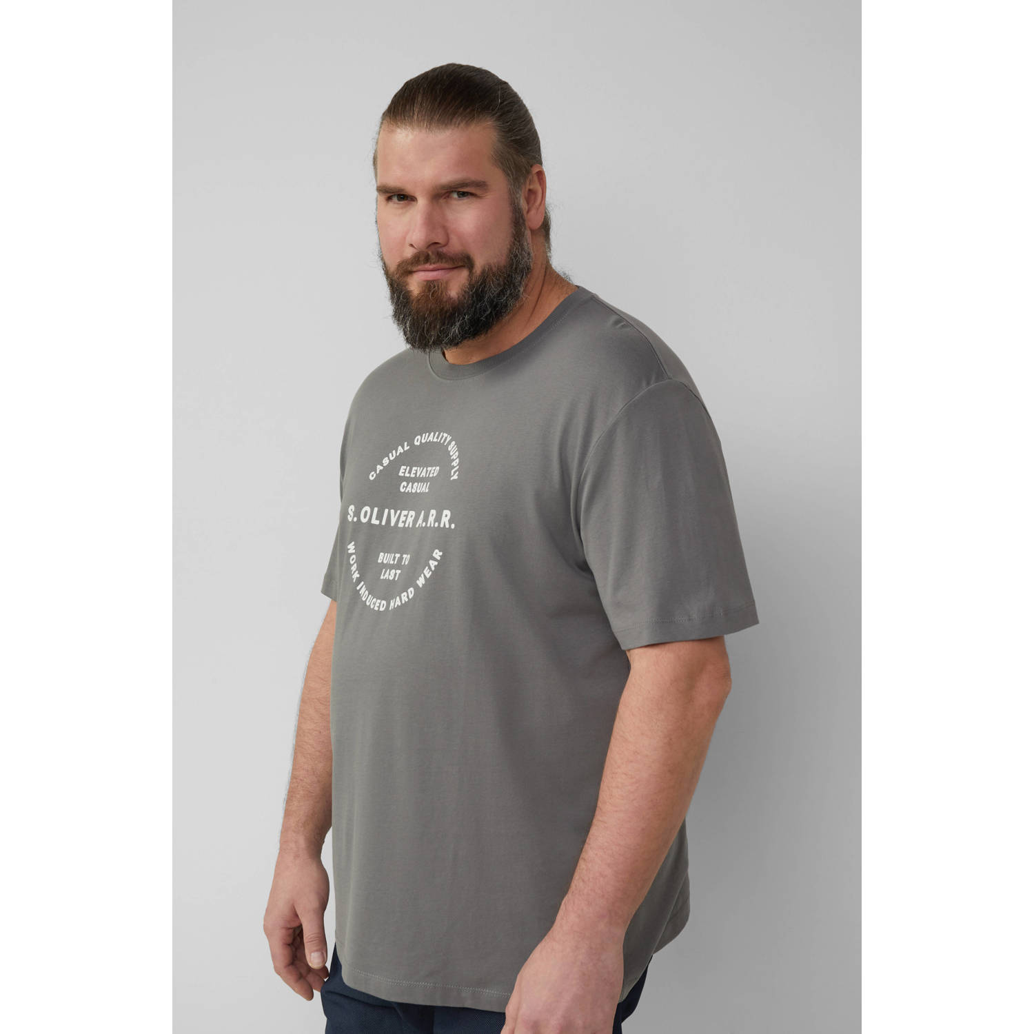 s.Oliver Big Size T-shirt grijs