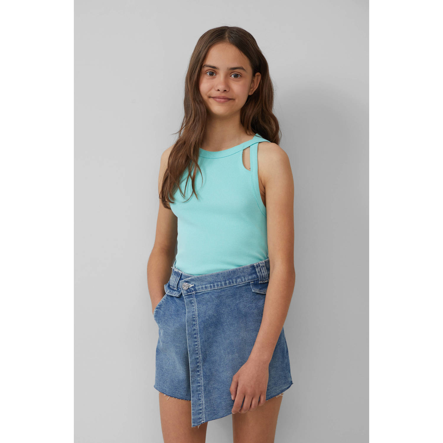 S.Oliver RED LABEL Slim fit tanktop met cut-outs