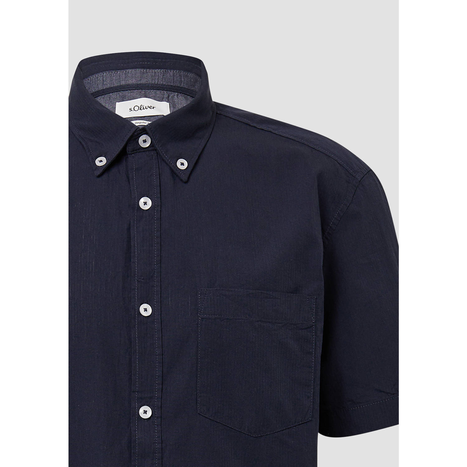 s.Oliver casual overhemd donkerblauw