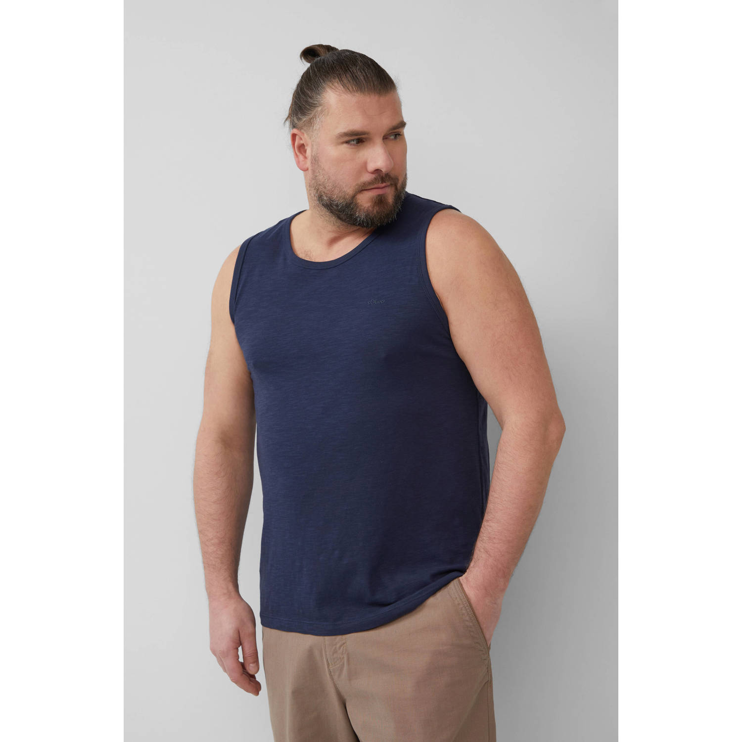 S.Oliver Big Size T-shirt donkerblauw