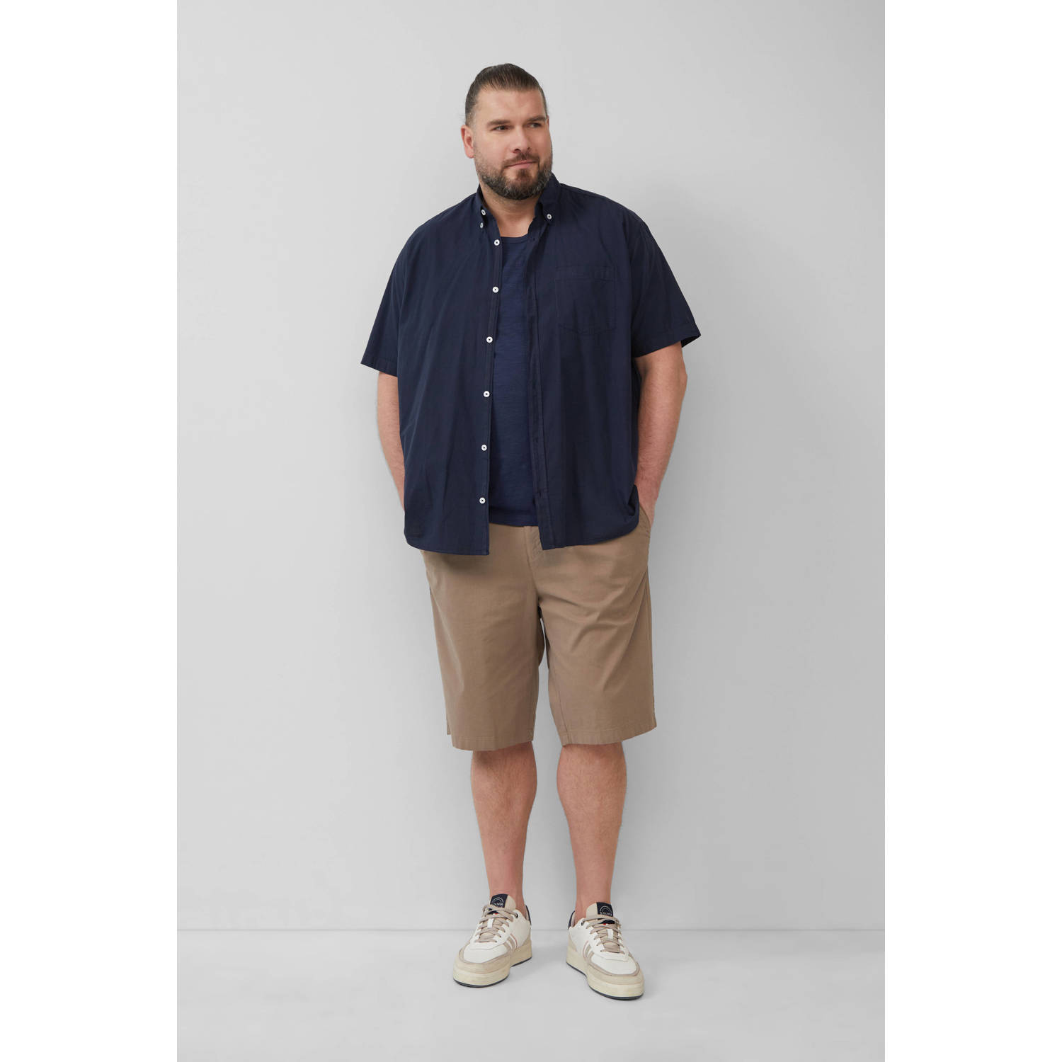S.Oliver Big Size T-shirt donkerblauw
