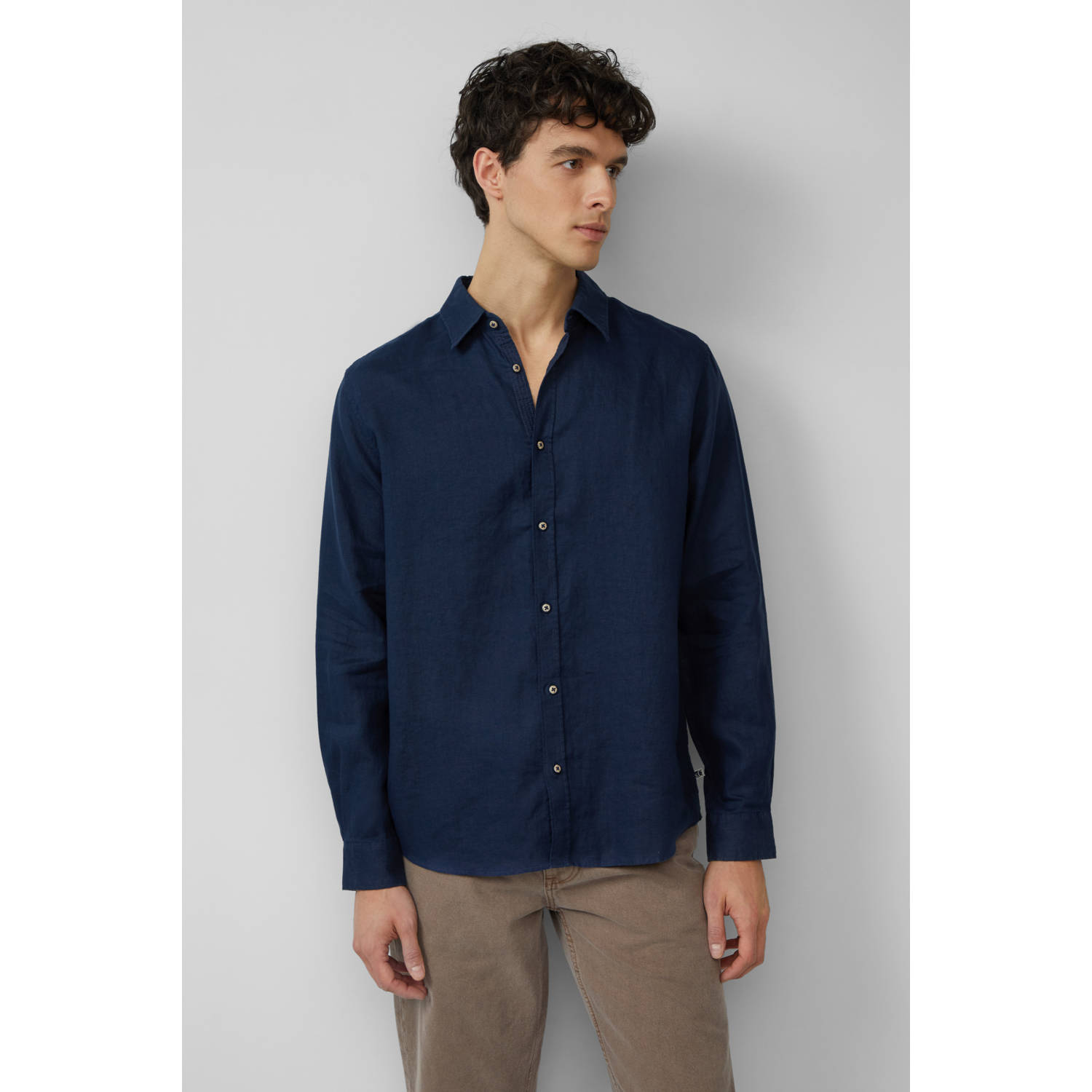 S.Oliver RED LABEL Regular fit linnen overhemd met sportmanchetten