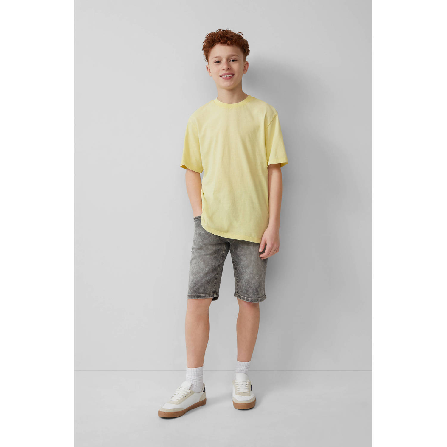 S.Oliver RED LABEL Korte slim fit jeans van katoenmix