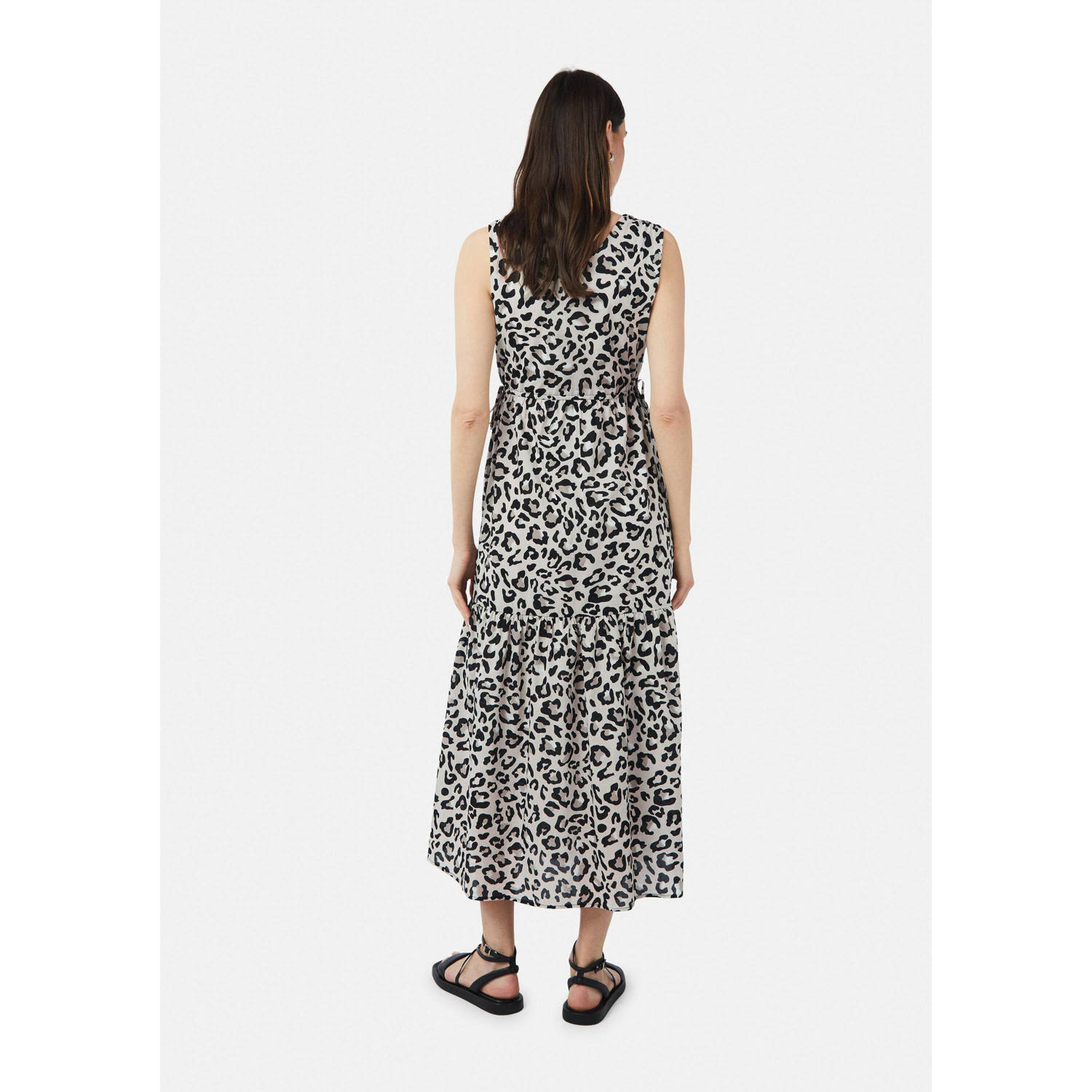 comma casual identity zomerjurk grijs