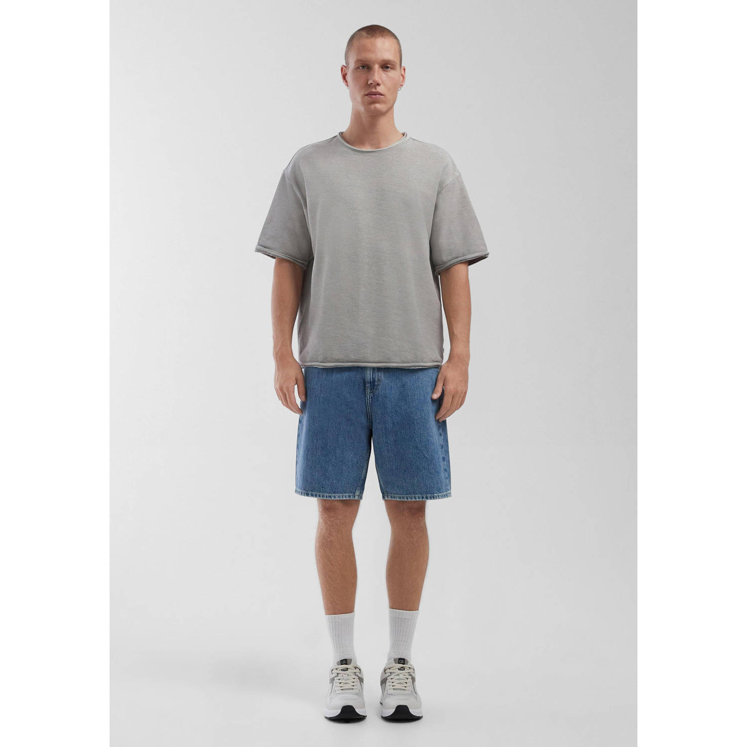 Q S by s.Oliver denim loose denim short blauw