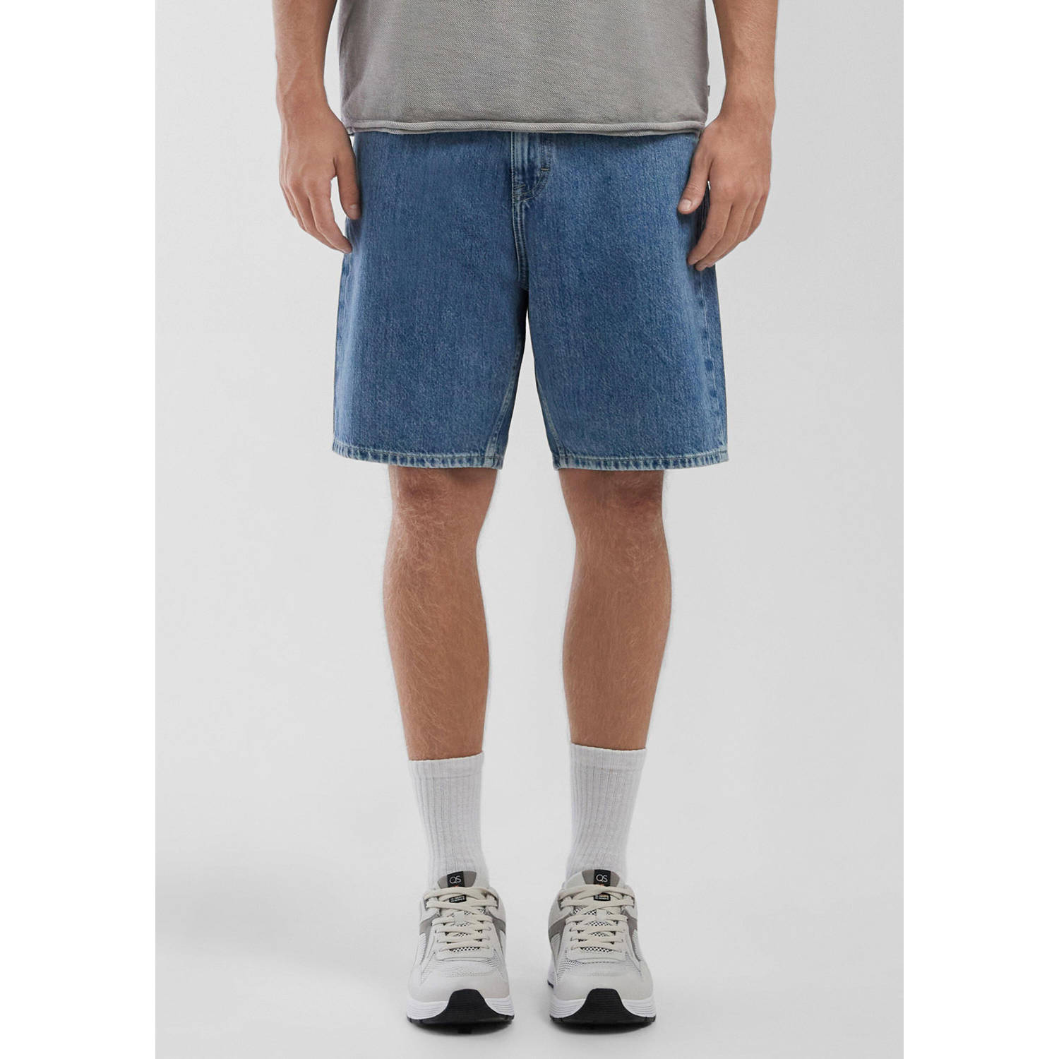 Q S by s.Oliver denim loose denim short blauw