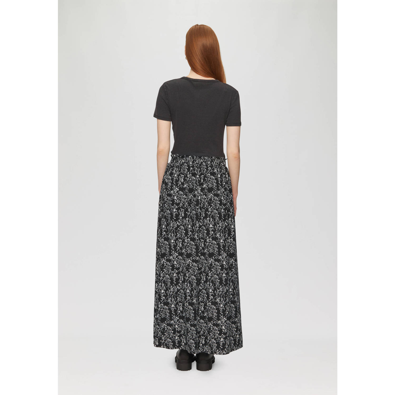 Q S by s.Oliver maxi rok zwart