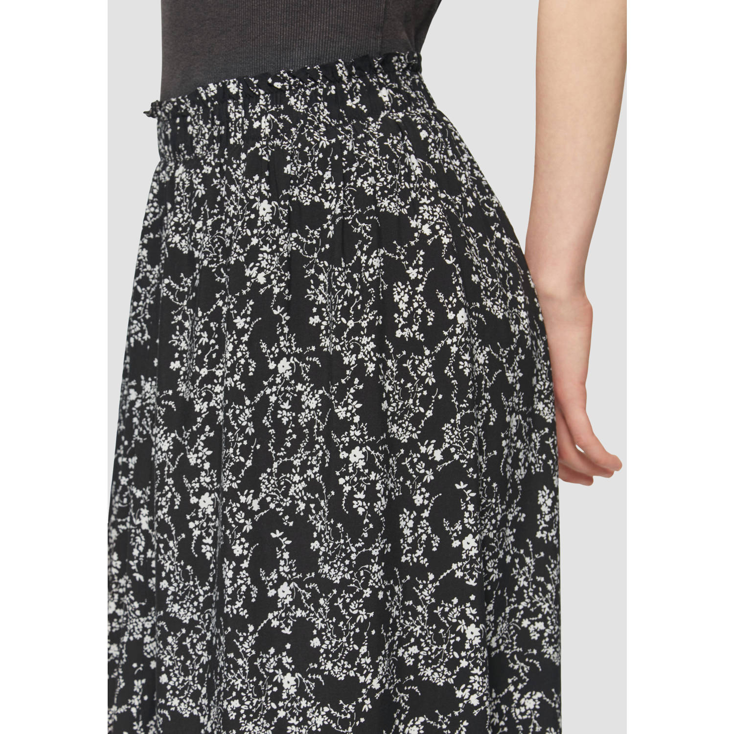 Q S by s.Oliver maxi rok zwart