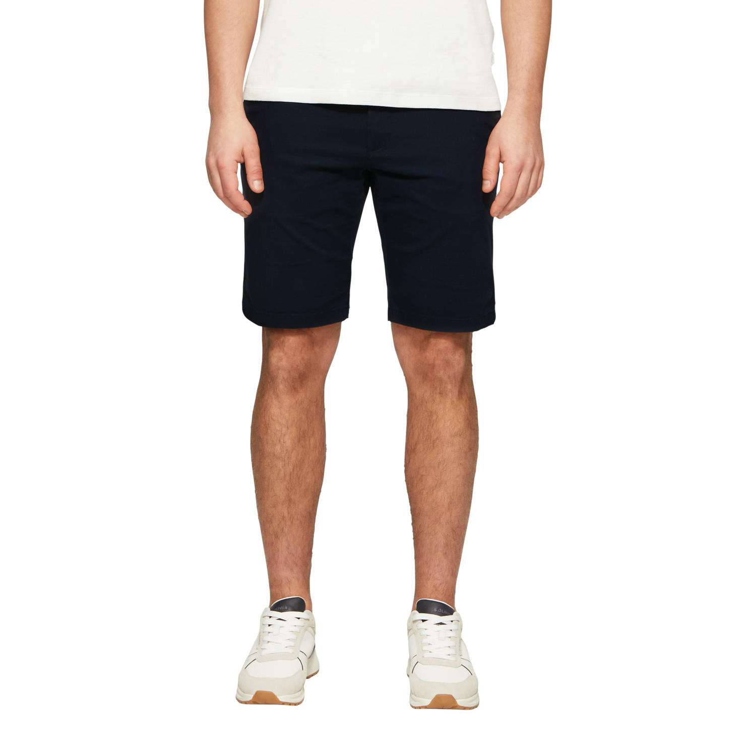 S.Oliver regular chino short donkerblauw