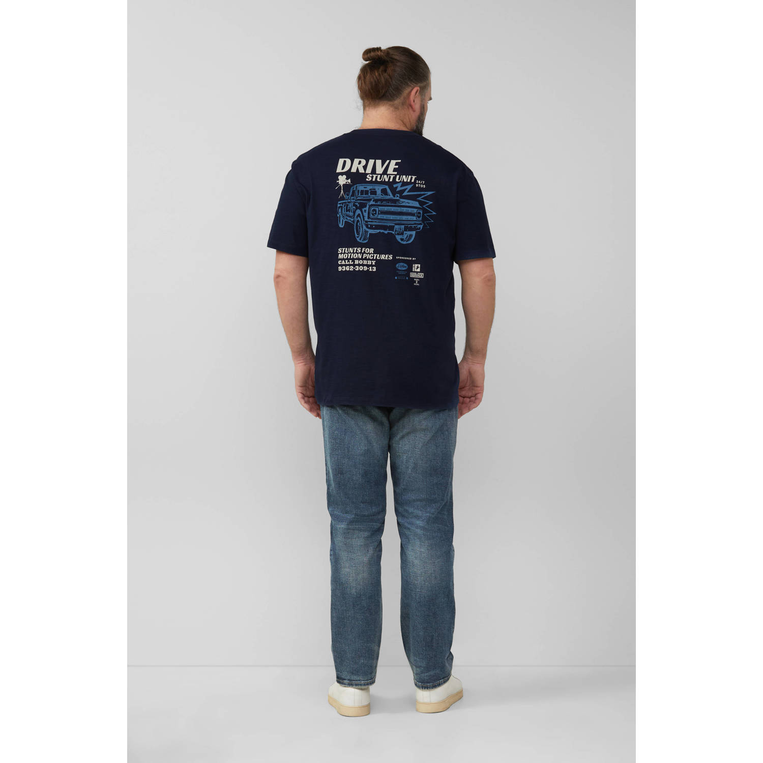 s.Oliver Big Size T-shirt donkerblauw