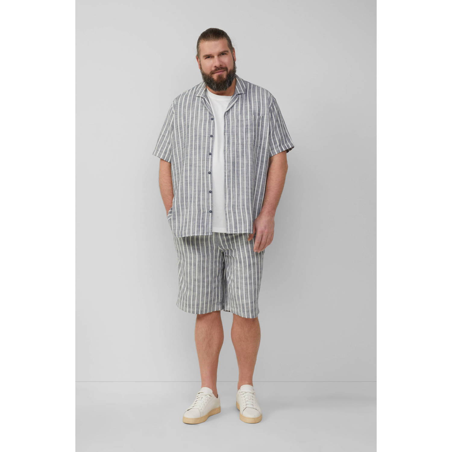 s.Oliver Big Size regular bermuda short grijs