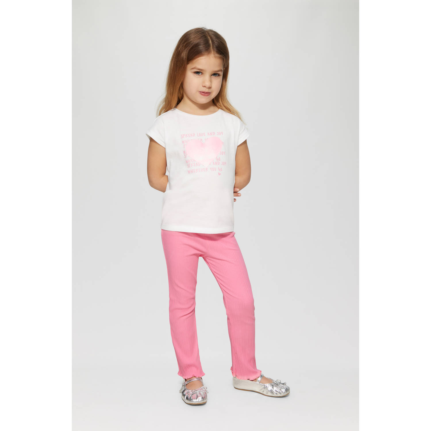 s.Oliver flared broek roze