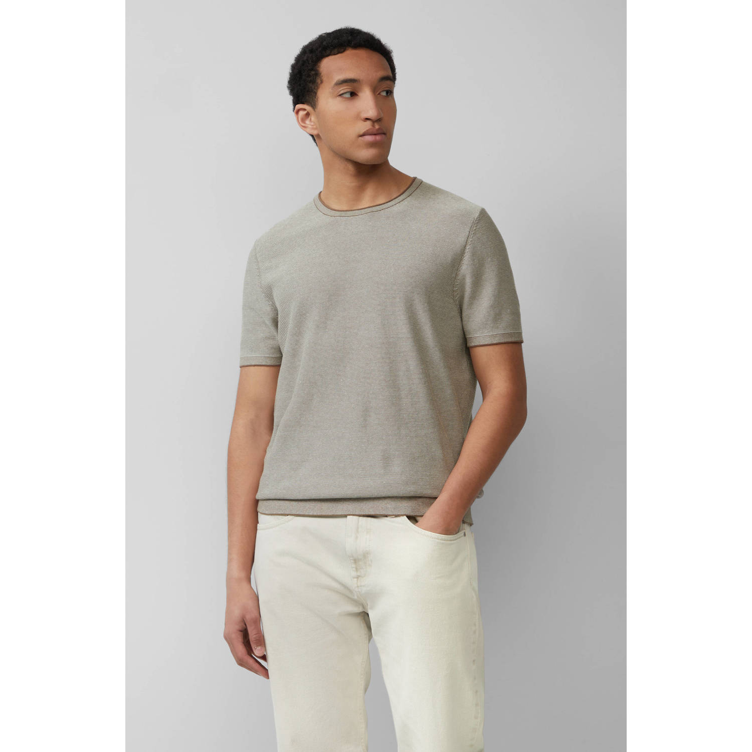 S.Oliver T-shirt fijn gebreid beige