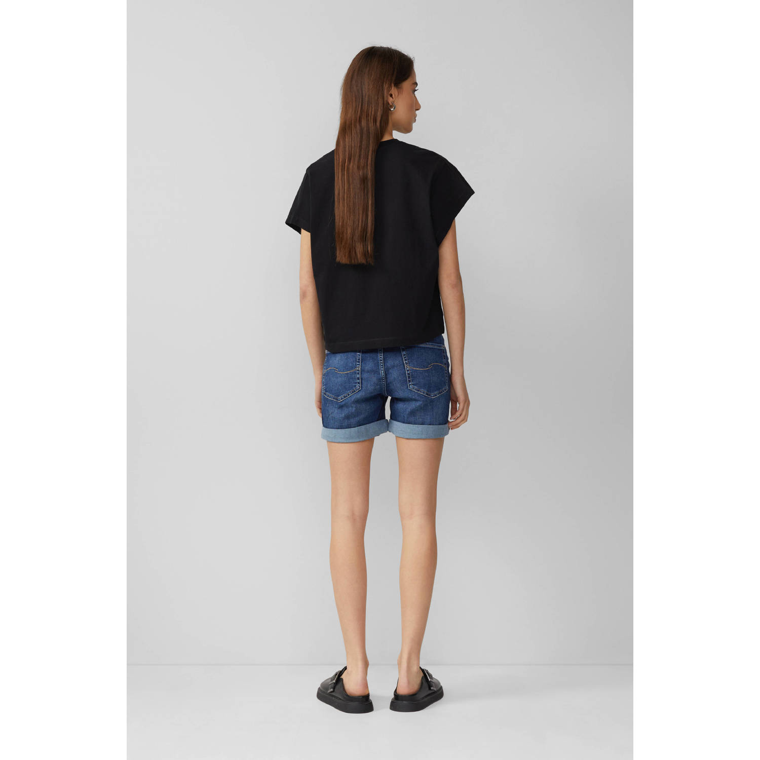 Q S by s.Oliver top zwart