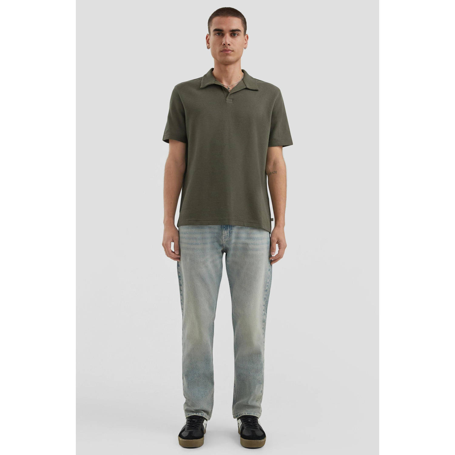Q S by s.Oliver regular polo olijfgroen