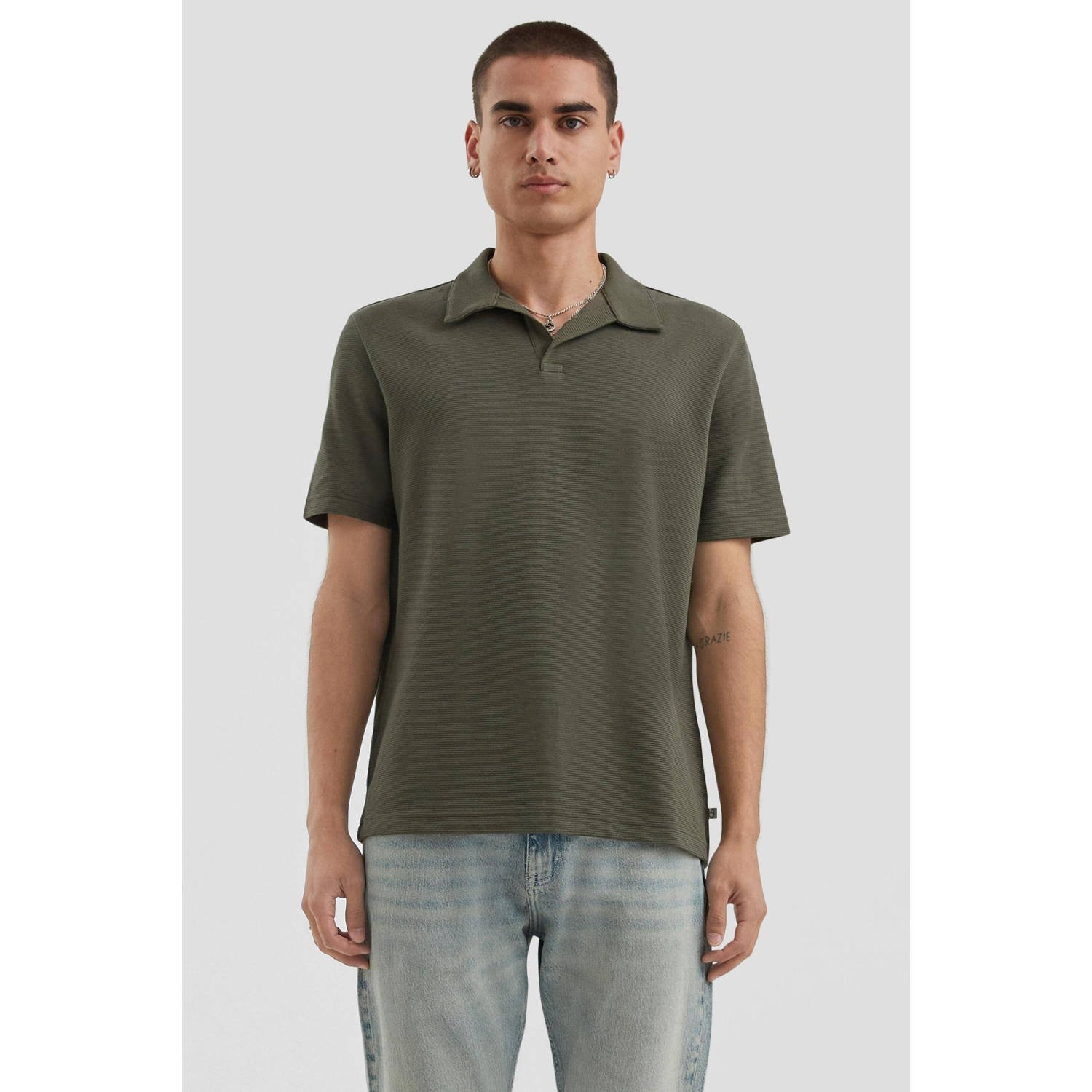 Q S by s.Oliver regular polo olijfgroen