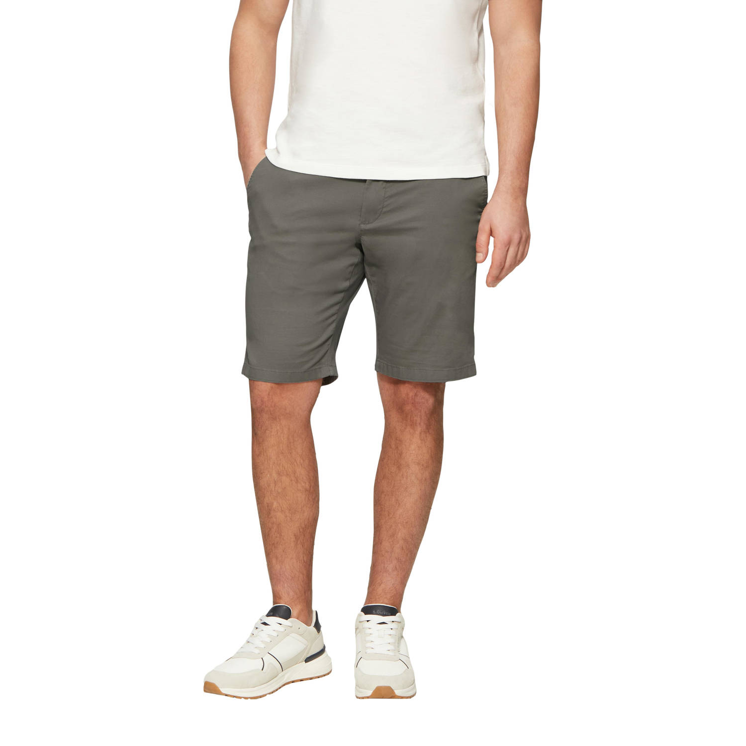 S.Oliver regular chino short grijs