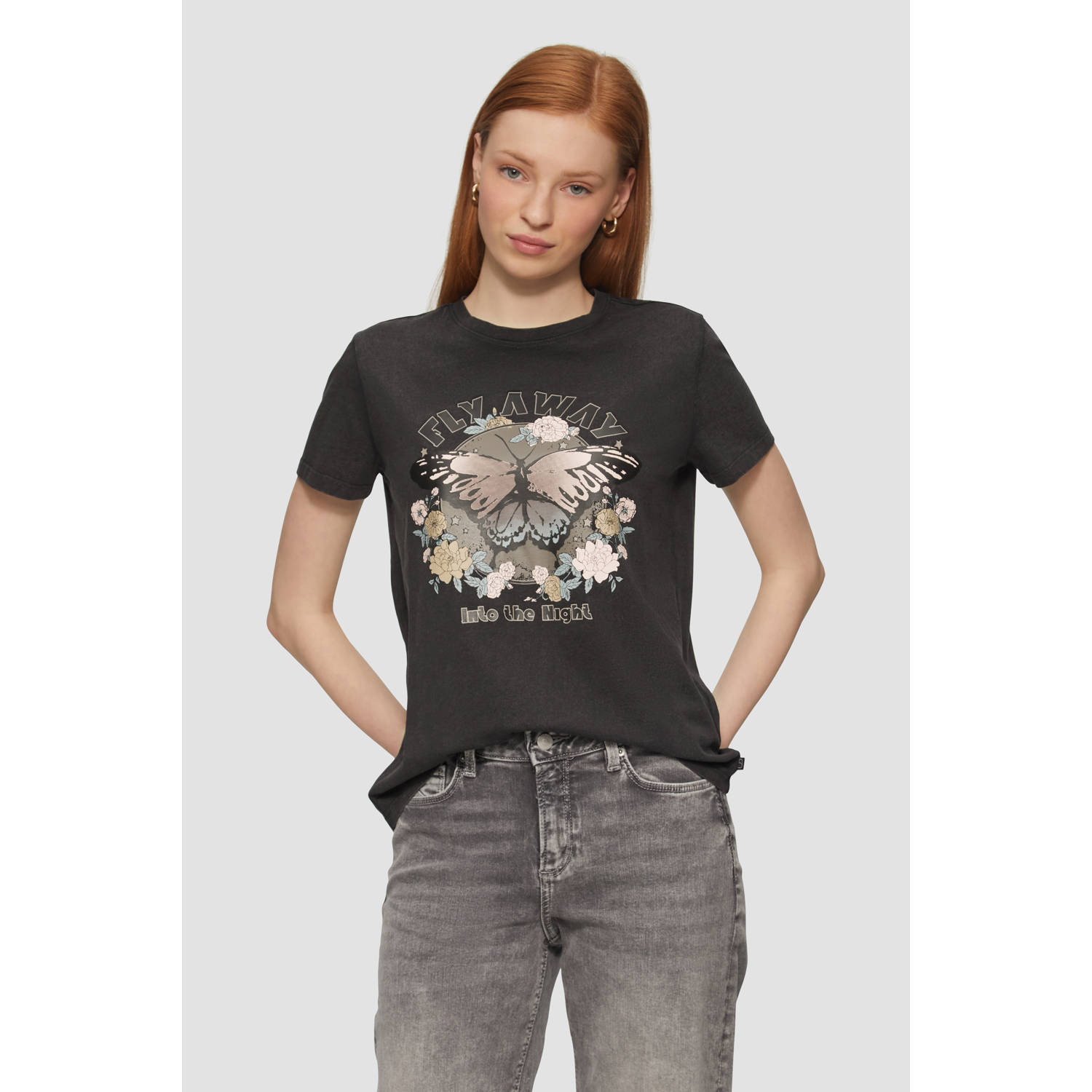 Q S by s.Oliver T-shirt zwart