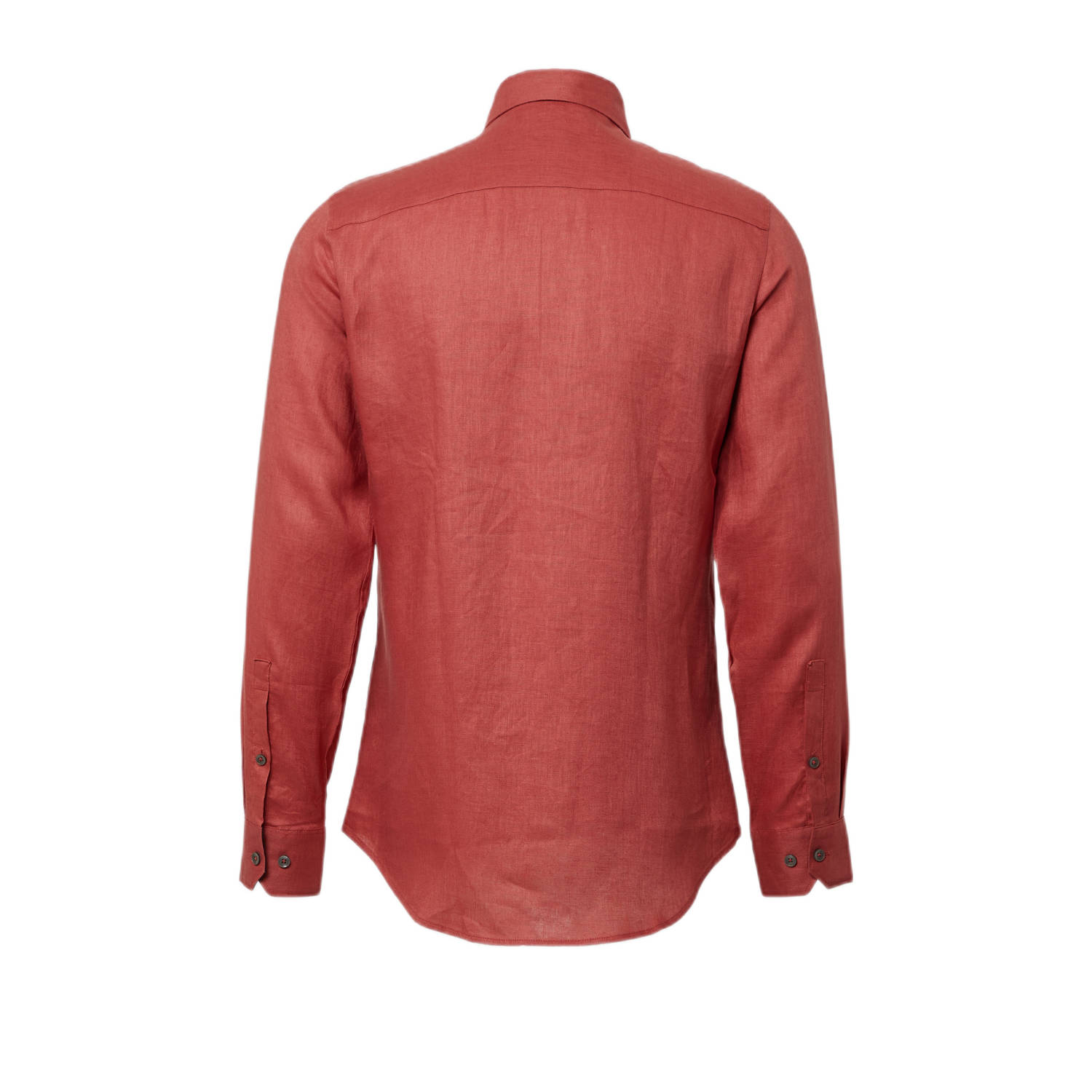 s.Oliver BLACK LABEL linnen casual overhemd rood