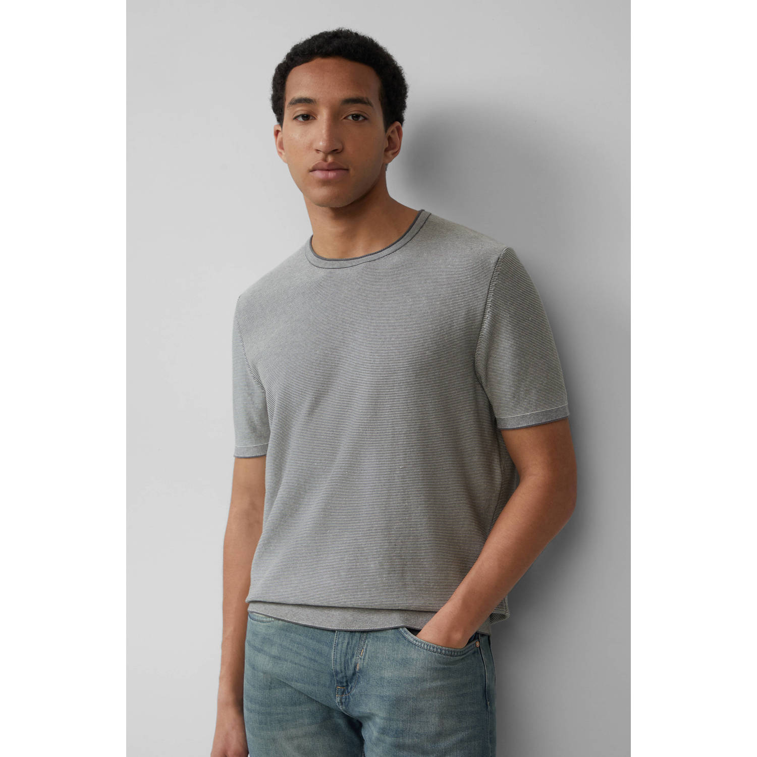 S.Oliver T-shirt fijn gebreid grijs