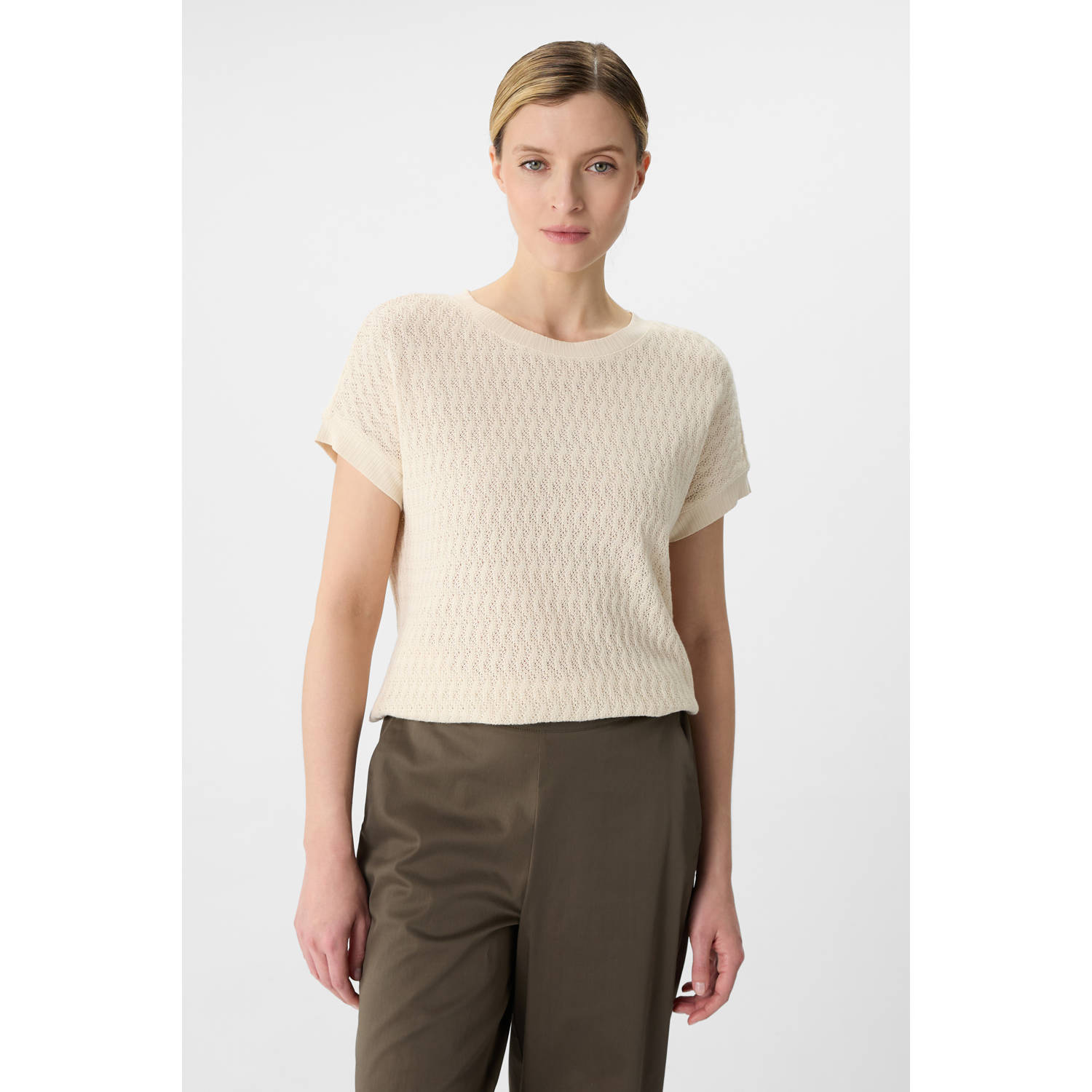 Comma T-shirt in tricot-look