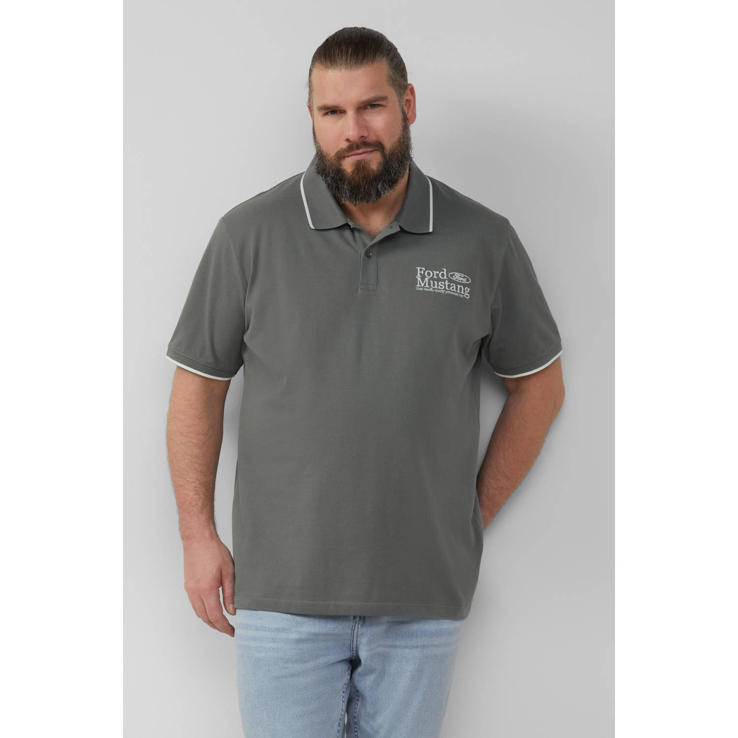 S.Oliver Big Size polo grijs