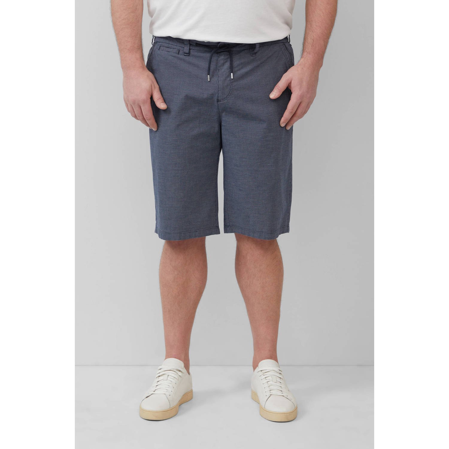 S.Oliver Big Size relaxed bermuda short donkerblauw