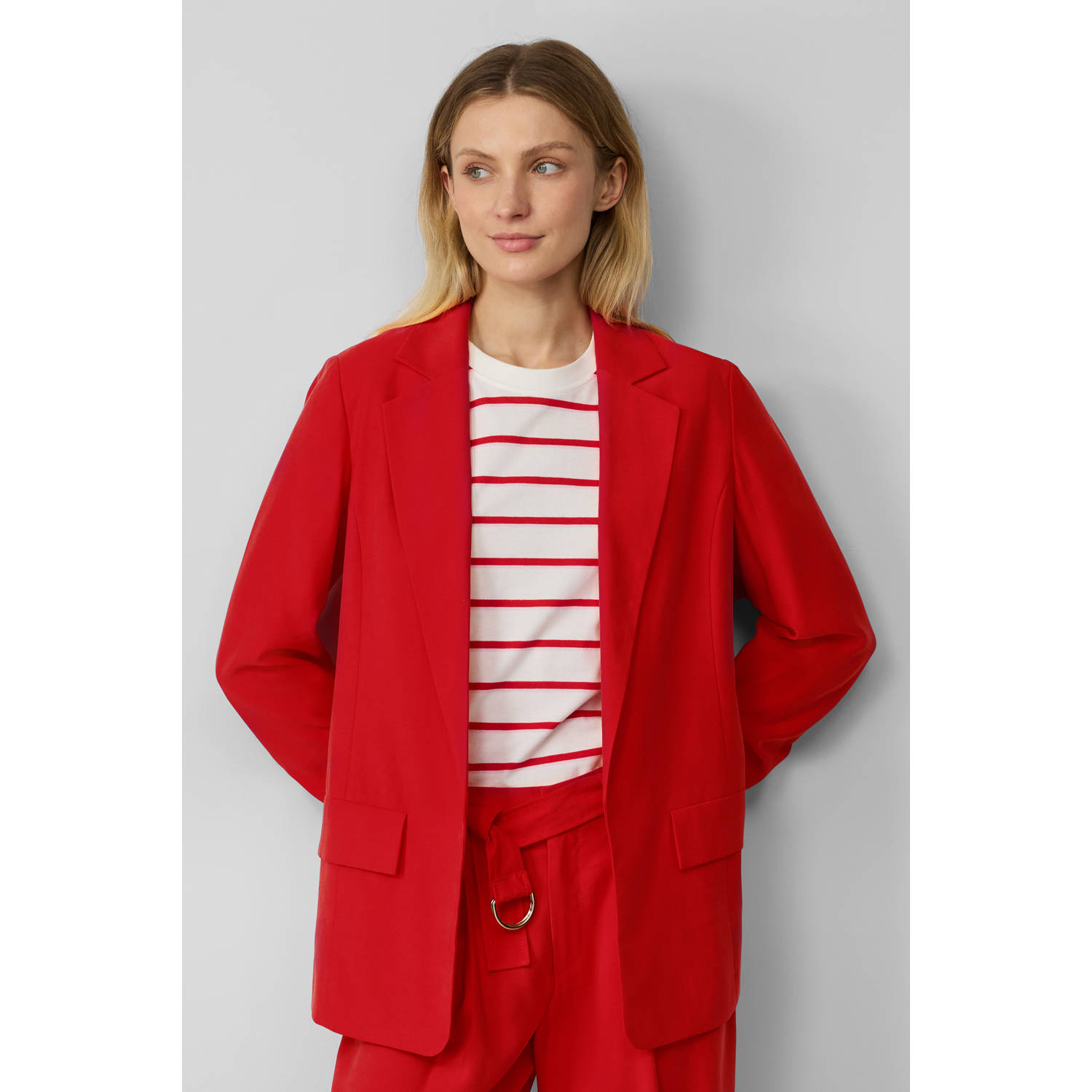S.Oliver RED LABEL Regular fit blazer met geplooid detail op de mouw