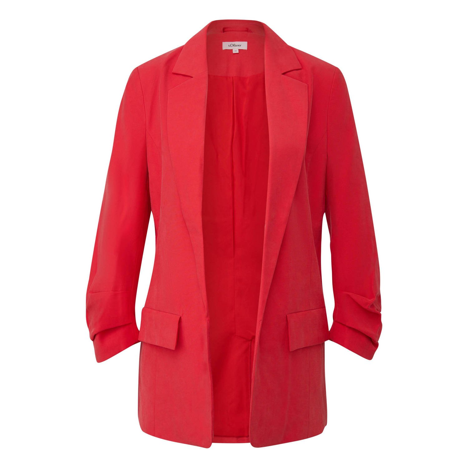 S.Oliver RED LABEL Regular fit blazer met geplooid detail op de mouw