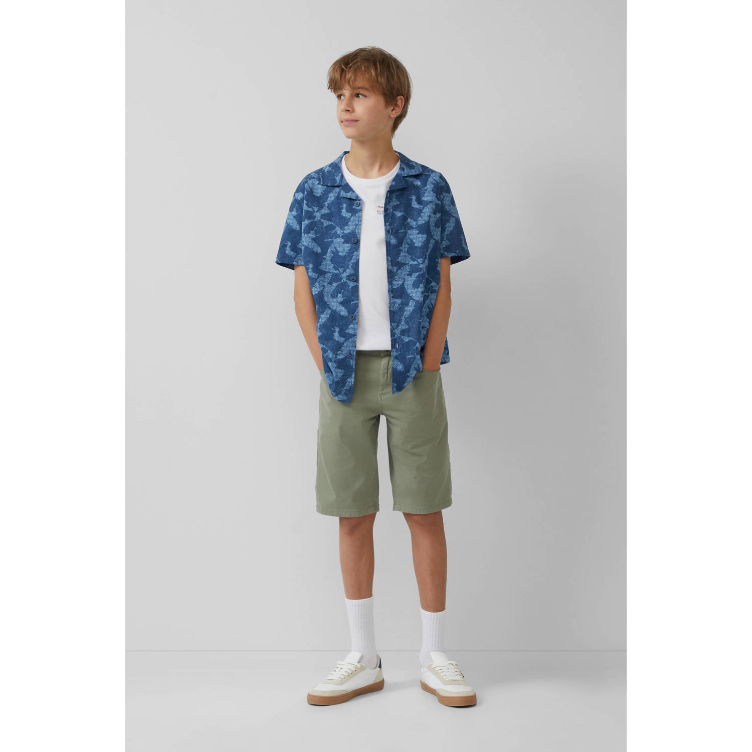 s.Oliver denim short groen