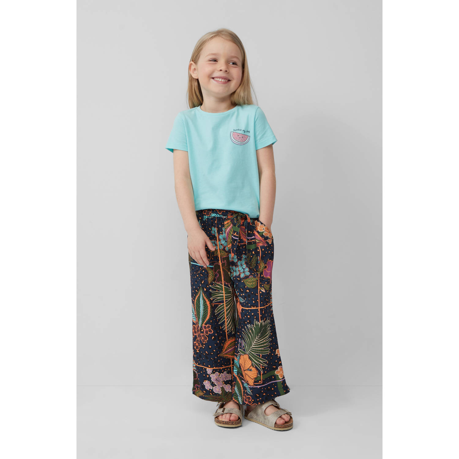 S.Oliver RED LABEL Regular fit wijde broek met strikceintuur