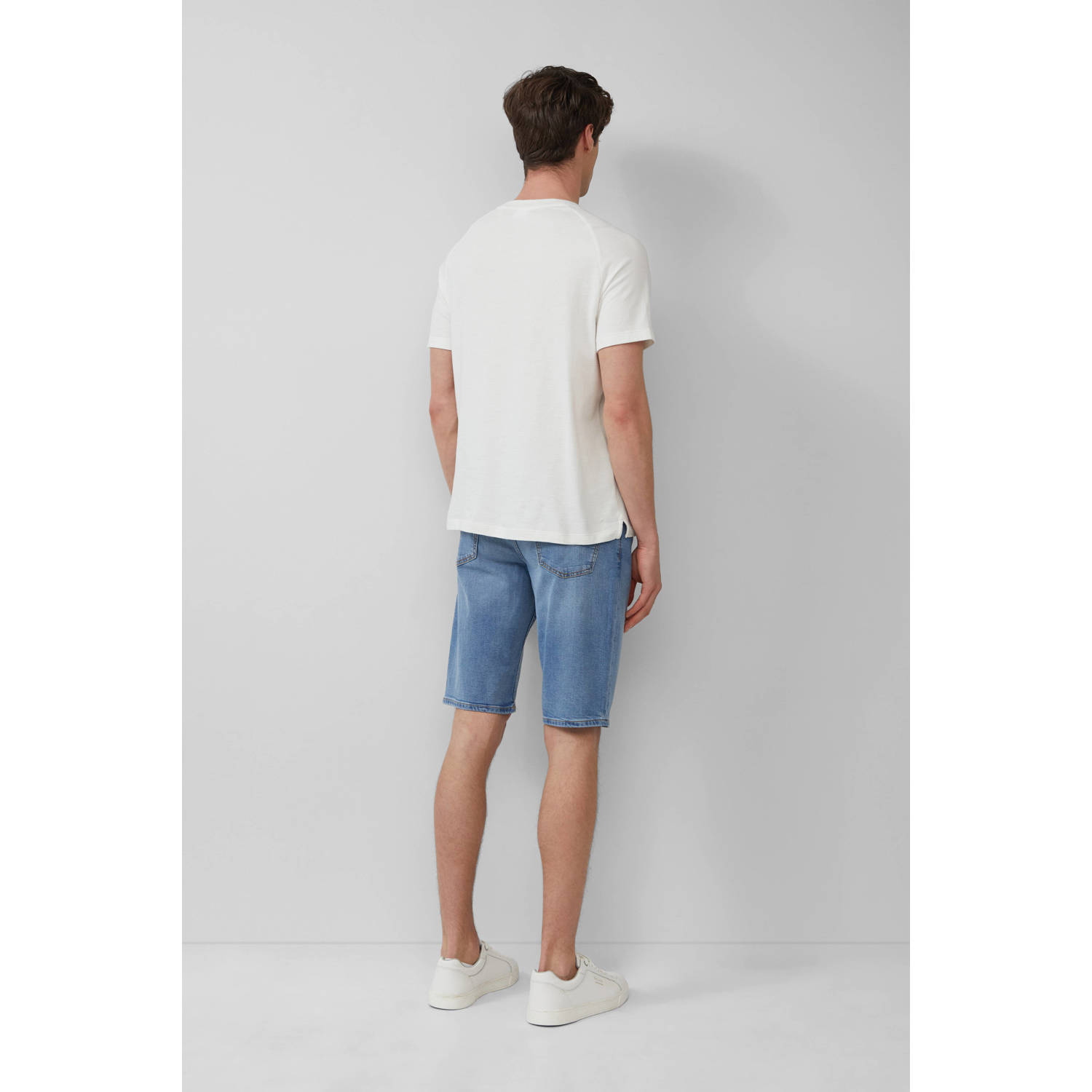 s.Oliver denim regular denim short light blue denim