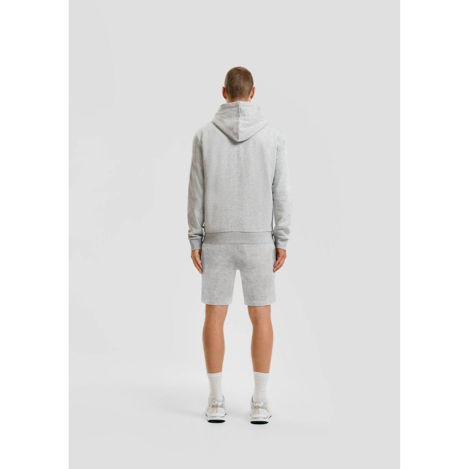 Q S by s.Oliver regular sweatshort lichtgrijs