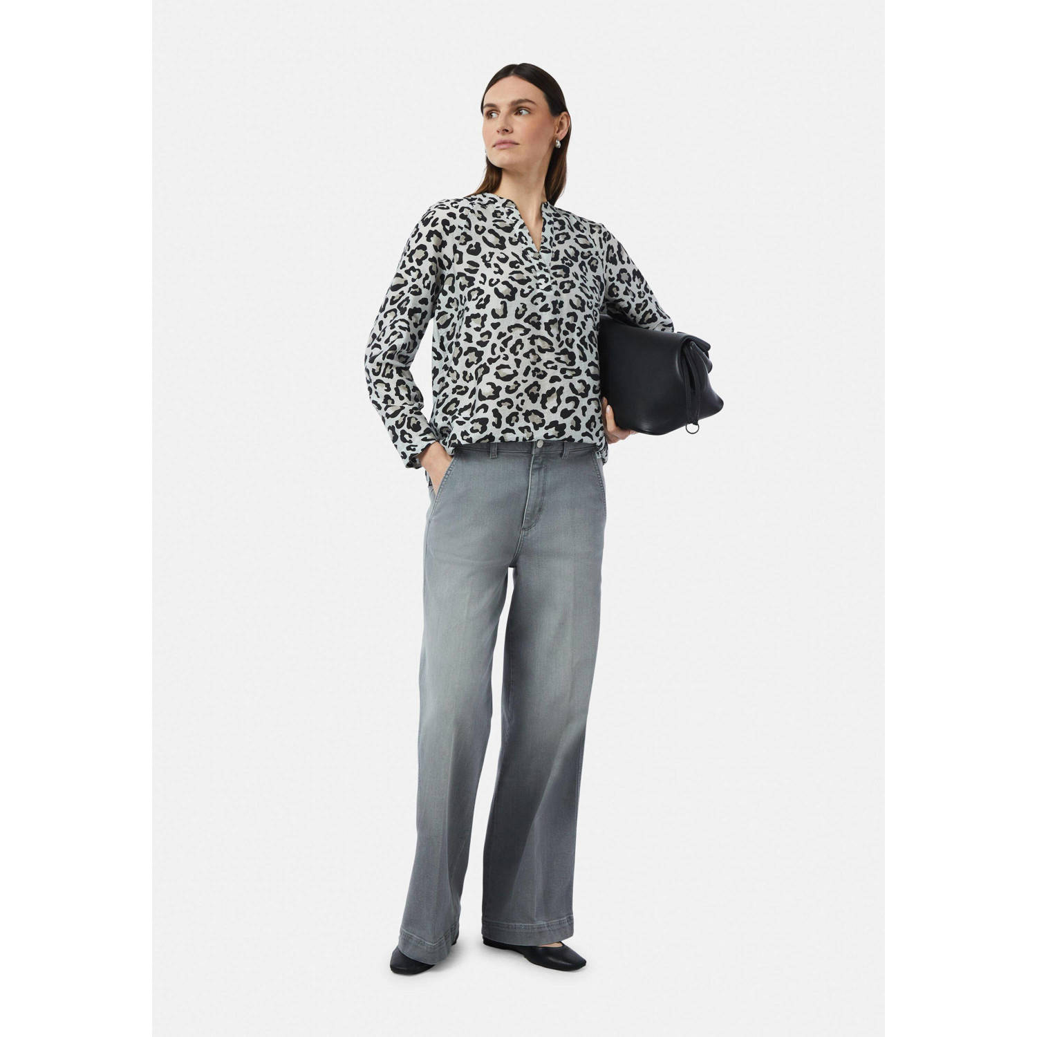 comma casual identity top grijs