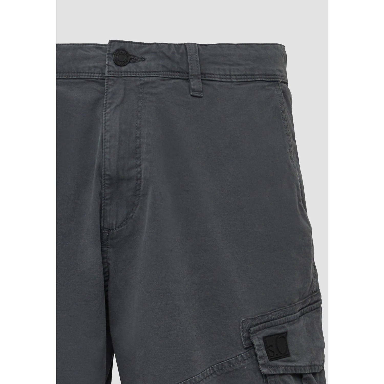 s.Oliver regular cargo short antraciet