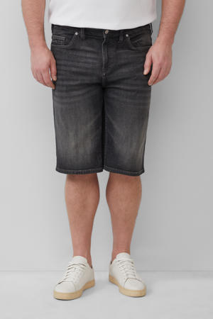 denim relaxed denim short zwart