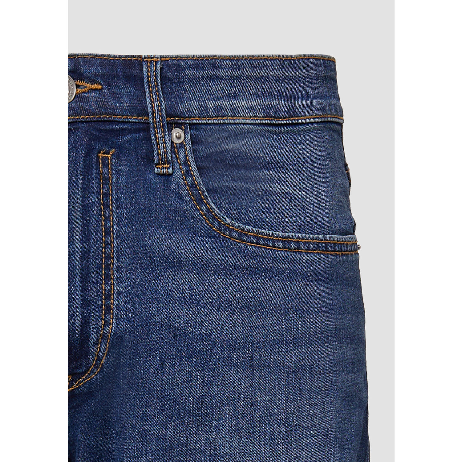 s.Oliver denim regular denim short dark blue denim
