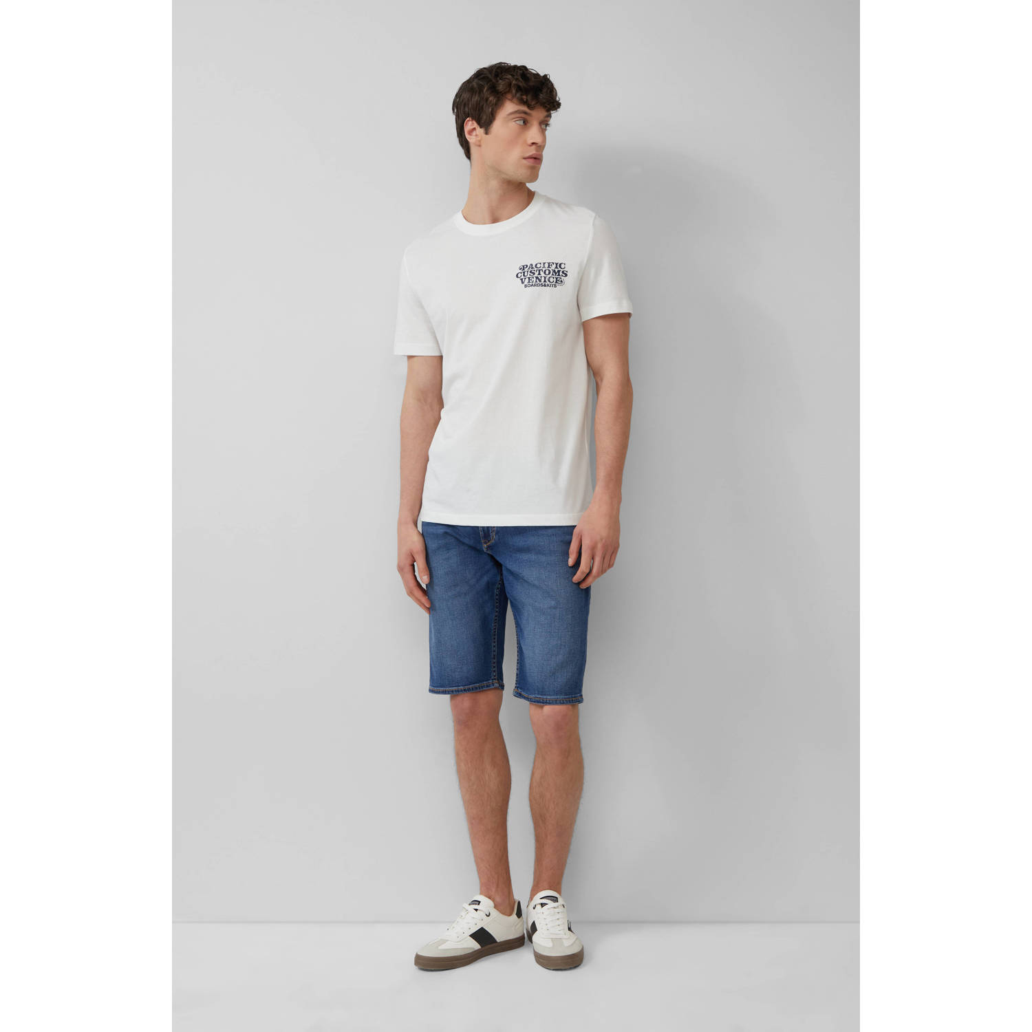 s.Oliver denim regular denim short dark blue denim