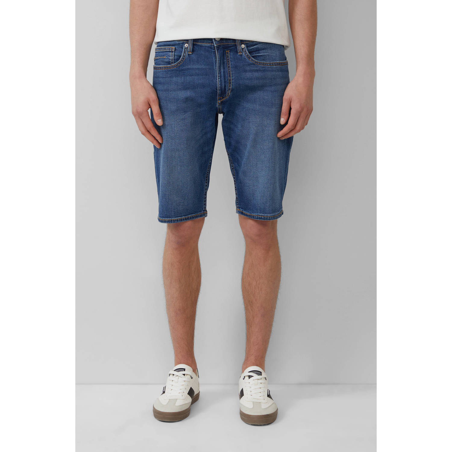 S.Oliver denim regular denim short dark blue denim
