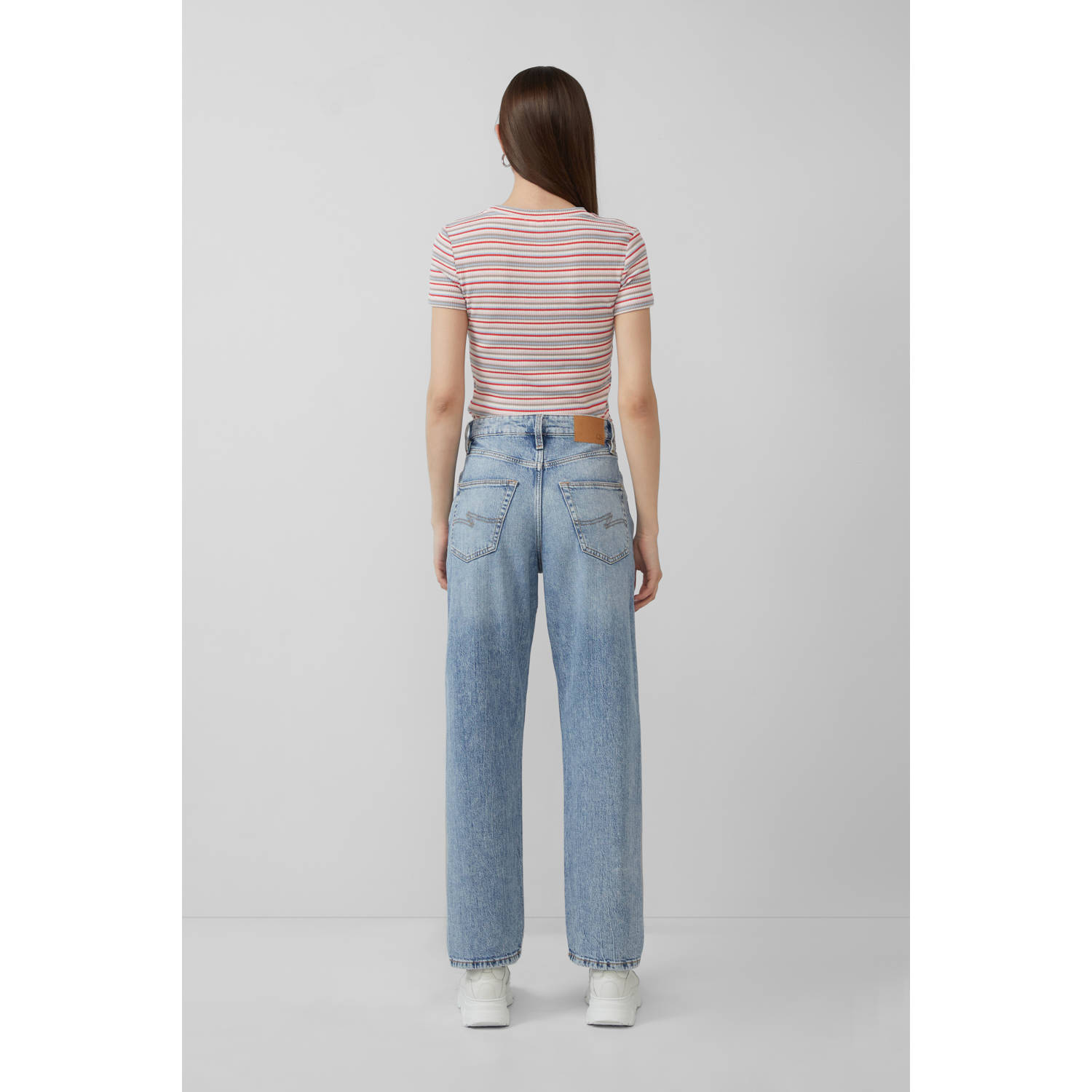 Q S by s.Oliver top ecru rib gebreid