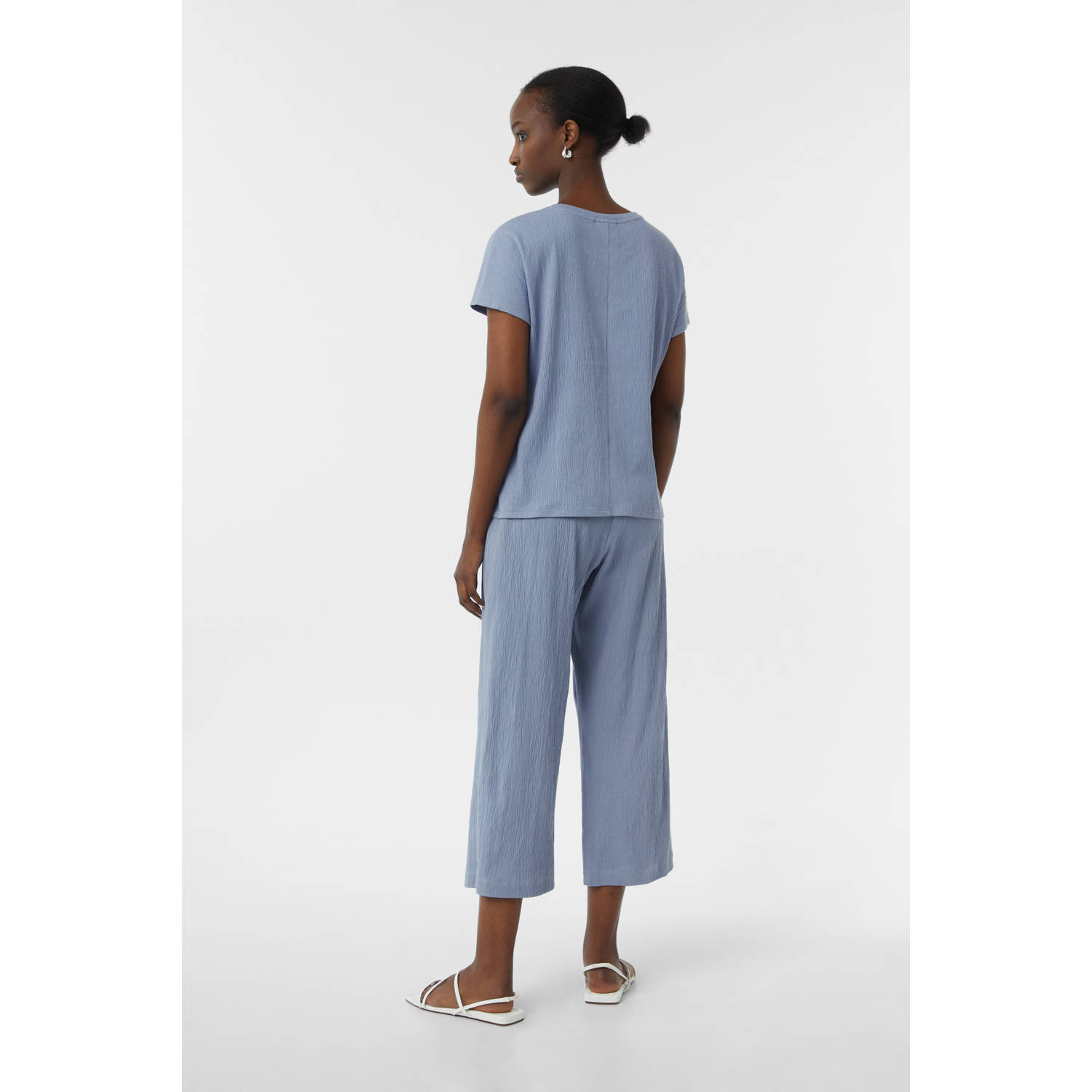 comma casual identity top lichtblauw