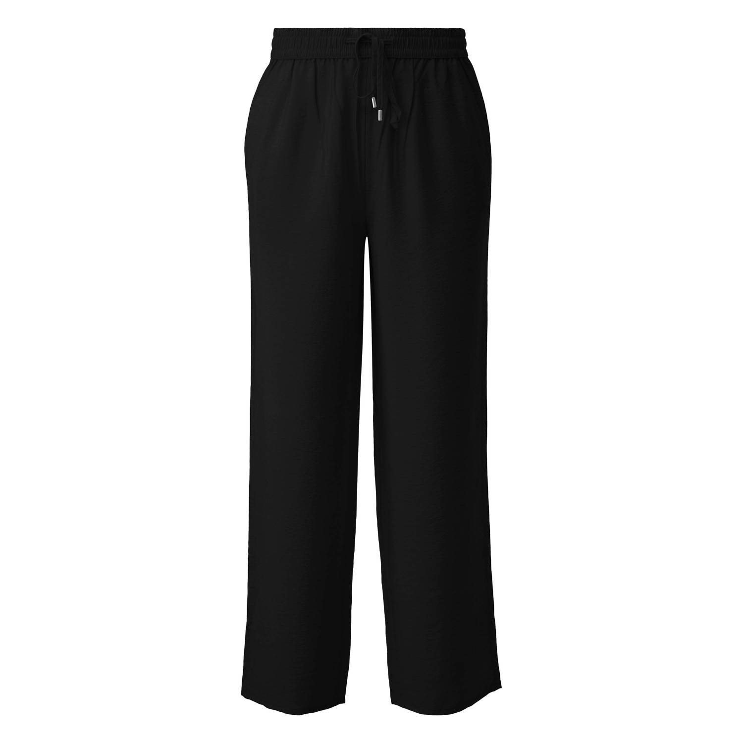 S.Oliver straight regular waist broek zwart