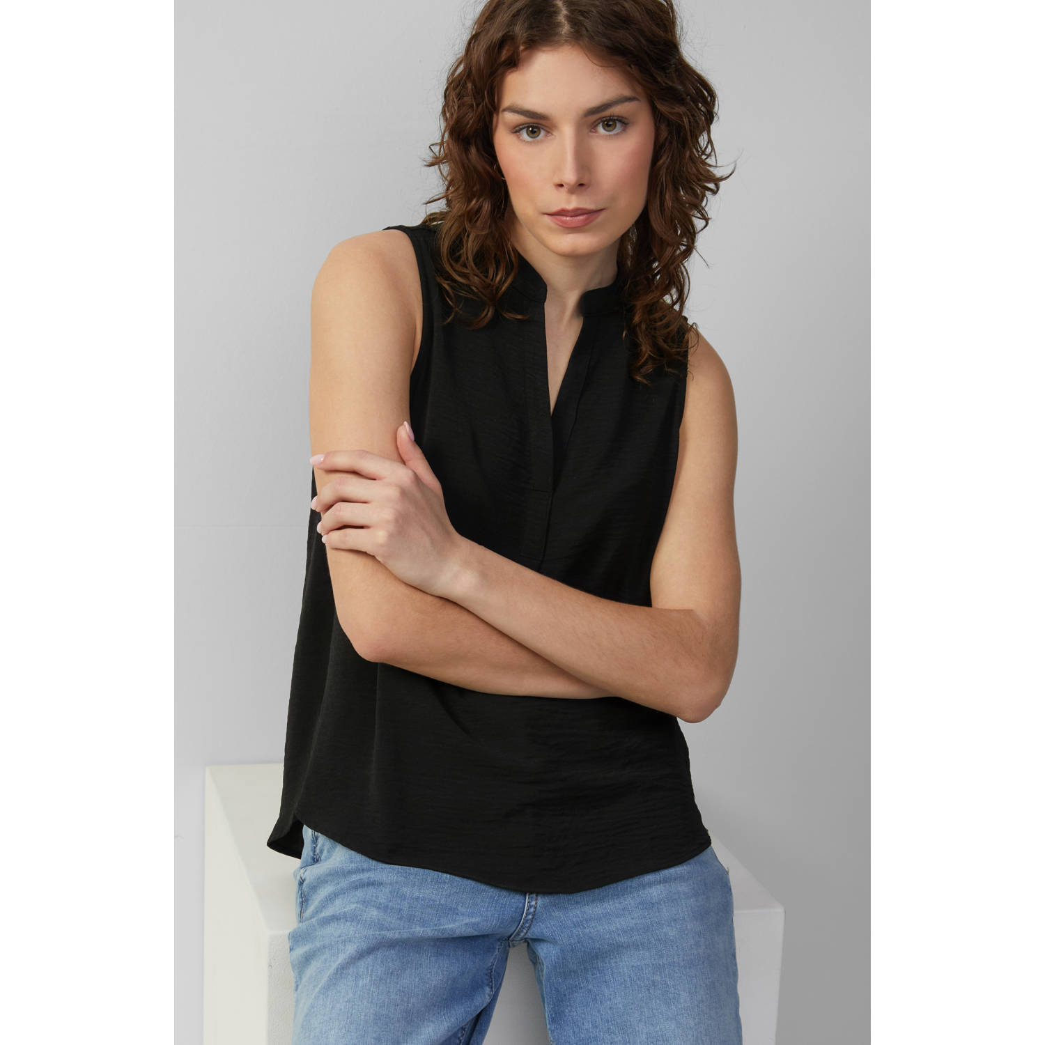 Q S designed by Klassieke blouse mouwloos