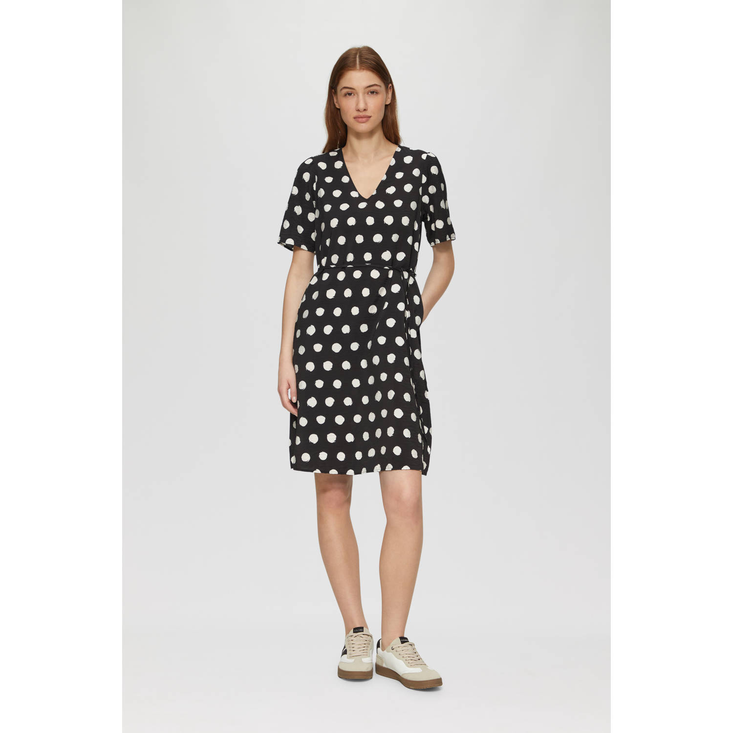 S.Oliver RED LABEL Getailleerde mini-jurk van viscosemix