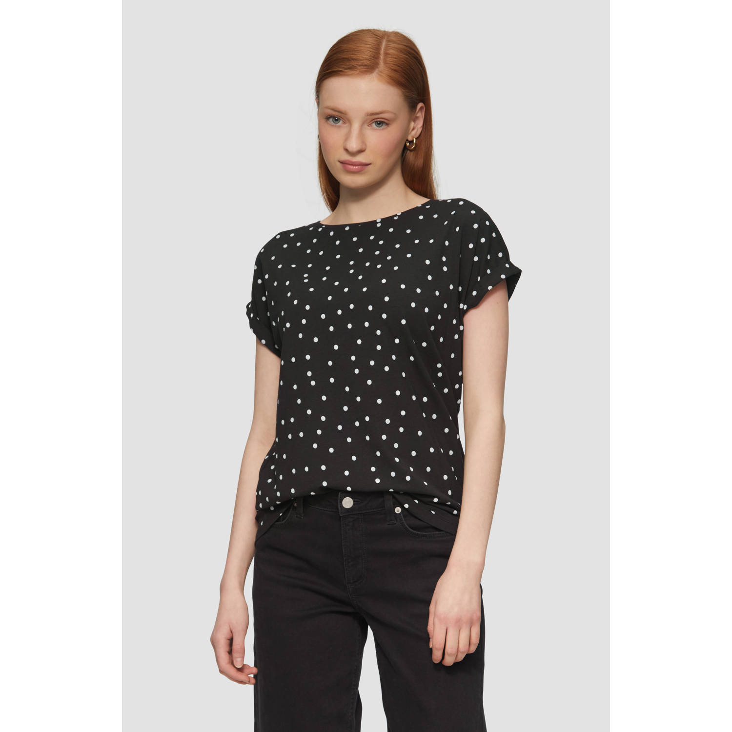 Q S by s.Oliver T-shirt zwart